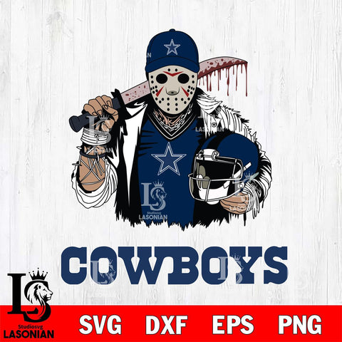 Dallas Cowboys Jason Voorhees 2 Svg Eps Dxf Png File, Digital Download