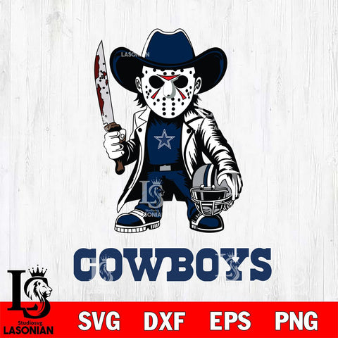 Dallas Cowboys Jason Voorhees 3 Svg Eps Dxf Png File, Digital Download