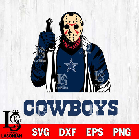 Dallas Cowboys Jason Voorhees 6 Svg Eps Dxf Png File, Digital Download