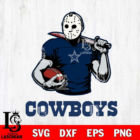 Dallas Cowboys Jason Voorhees 9 Svg Eps Dxf Png File, Digital Download