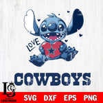 Dallas Cowboys Love Stitch, Svg Eps Dxf Png File, Digital Download