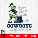 Dallas Cowboys Merry kissmyass grinch Svg Eps Dxf Png File,NCAA Svg Files,Digital Download,Sublimation,Instant Download