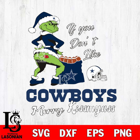 Dallas Cowboys Merry kissmyass grinch Svg Eps Dxf Png File,NCAA Svg Files,Digital Download,Sublimation,Instant Download