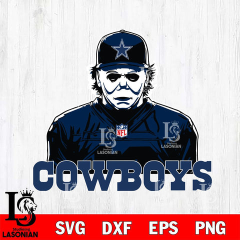 Dallas Cowboys Michael Myers Horror Halloween Svg Eps Dxf Png File, Digital Download, Instant Download