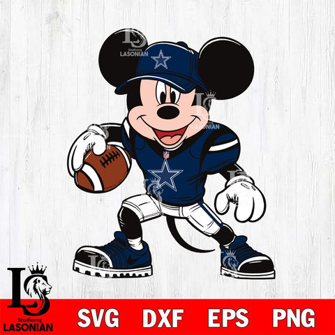 Dallas Cowboys Mickey Mouse Svg Eps Dxf Png File, Digital Download, Instant Download