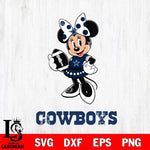 Dallas Cowboys Minnie Mouse, Svg Eps Dxf Png File, Digital Download