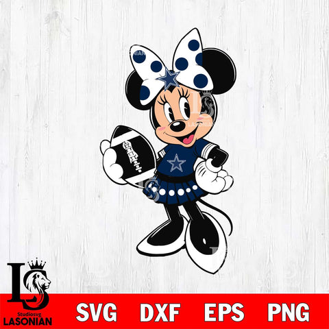 Dallas Cowboys Minnie Mouse Svg Eps Dxf Png File, Digital Download, Instant Download