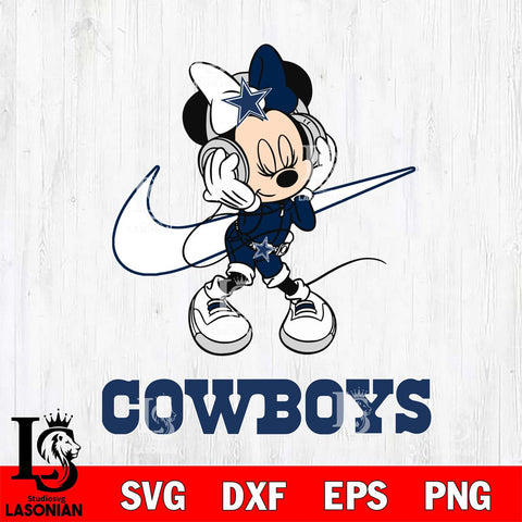 Dallas Cowboys Minnie Mouse Dancing NIKE, Svg Eps Dxf Png File, Digital Download