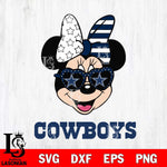 Dallas Cowboys Minnie Mouse Love 2, Svg Eps Dxf Png File, Digital Download