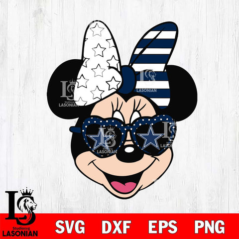 Dallas Cowboys Minnie Mouse Love Svg Eps Dxf Png File, Digital Download, Instant Download