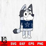 Dallas Cowboys Muffin Bluey NFL Svg Eps Dxf Png File, Digital Download, Instant Download