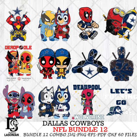 Dallas Cowboys NFL Bundle 12 Svg Eps Dxf Png File, Digital Download, Instant Download