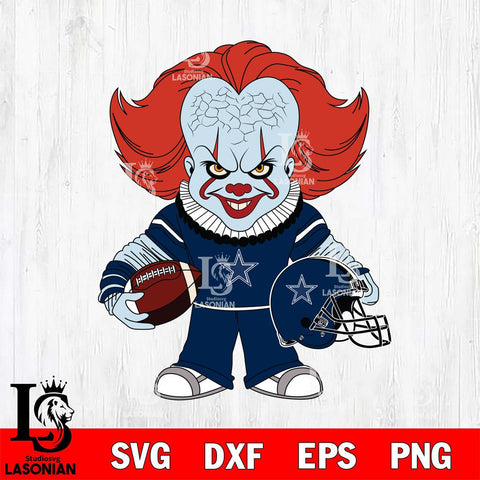 Dallas Cowboys Pennywise Horror Sport Svg Eps Dxf Png File, NFL svg, Digital Download, Instant Download