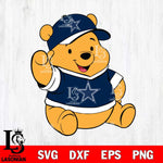 Dallas Cowboys Pooh Bear Svg Eps Dxf Png File, Digital Download, Instant Download