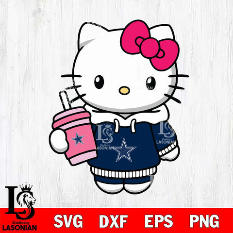 Dallas Cowboys Pretty Hello Kitty Svg Eps Dxf Png File, Digital Download, Instant Download