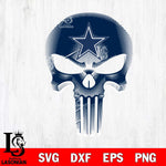 Dallas Cowboys Punisher Skull SVG