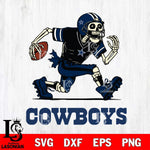 Dallas Cowboys Skeleton Football Svg Eps Dxf Png File, Digital Download