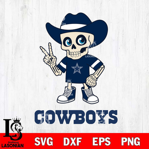 Dallas Cowboys Skeleton Football 2 Svg Eps Dxf Png File, Digital Download