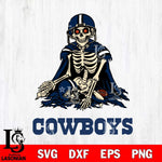 Dallas Cowboys Skeleton Football 3 Svg Eps Dxf Png File, Digital Download