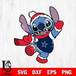 Dallas Cowboys Stitch Disney Christmas Svg Eps Dxf Png File, Digital Download, Instant Download