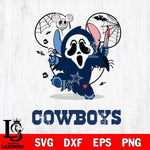 Dallas Cowboys Stitch Ghost Face Halloween 2 Svg Eps Dxf Png File, Digital Download, Instant Download