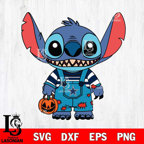 Dallas Cowboys Stitch Horror Football Halloween Svg Eps Dxf Png File, NFL svg, Digital Download, Instant Download