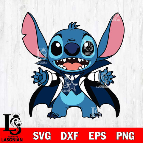 Dallas Cowboys Stitch Vampire Football halloween Svg Eps Dxf Png File, NFL svg, Digital Download, Instant Download