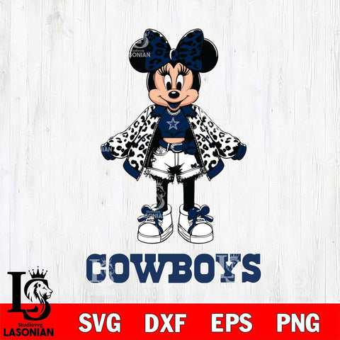 Dallas Cowboys Style Minnie Disney Svg Eps Dxf Png File, Digital Download, Instant Download