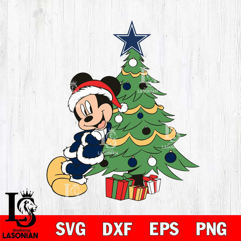 Dallas Cowboys mickey christmas 12 Svg Eps Dxf Png File, Digital Download, Instant Download