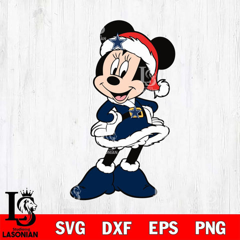 Dallas Cowboys mickey christmas 2 Svg Eps Dxf Png File, Digital Download, Instant Download