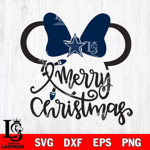 Dallas Cowboys mickey christmas 3 Svg Eps Dxf Png File, Digital Download, Instant Download