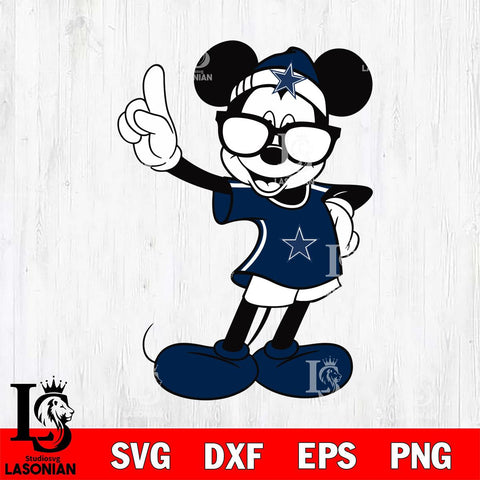 Dallas Cowboys mickey christmas 5 Svg Eps Dxf Png File, Digital Download, Instant Download