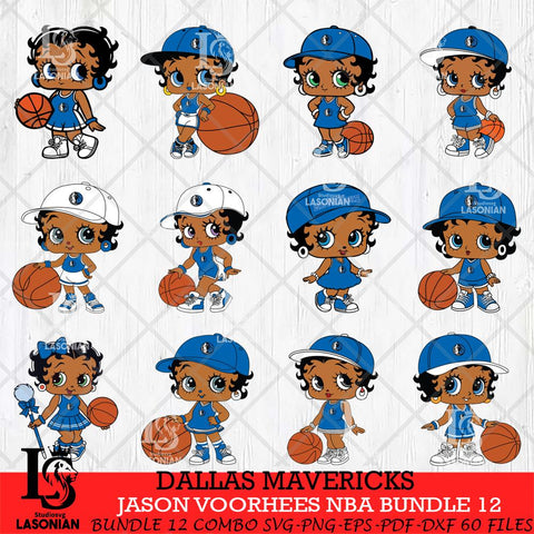 Dallas Mavericks Betty Boop NBA Bundle 12 SVG Svg Eps Dxf Png File,Bundle NBA svg, Digital Download, Instant Download