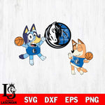 Dallas Mavericks Bluey & Bingo Svg Eps Dxf Png File, Digital Download, Instant Download