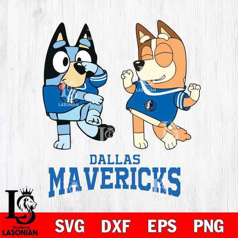 Dallas Mavericks Bluey Chilli Sport Svg Eps Dxf Png File, Digital Download, Instant Download