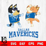 Dallas Mavericks Bluey Dance Svg Eps Dxf Png File, Digital Download, Instant Download