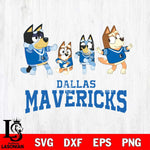 Dallas Mavericks Bluey Dance Mode Squats Svg Eps Dxf Png File, Digital Download, Instant Download