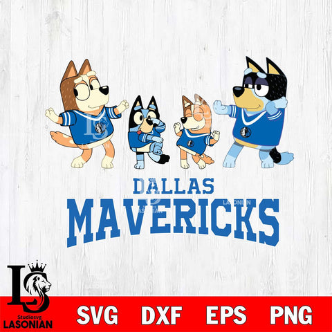 Dallas Mavericks Bluey Dance Squats Svg Eps Dxf Png File, Digital Download, Instant Download