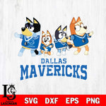 Dallas Mavericks Bluey Mode Dance Squats Svg Eps Dxf Png File, Digital Download, Instant Download