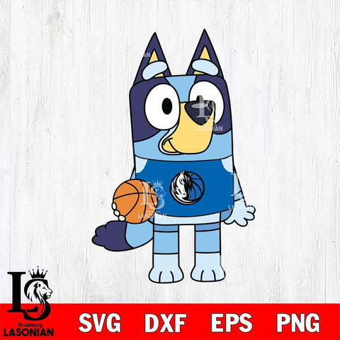 Dallas Mavericks Bluey sport 2 Svg Eps Dxf Png File, Digital Download, Instant Download