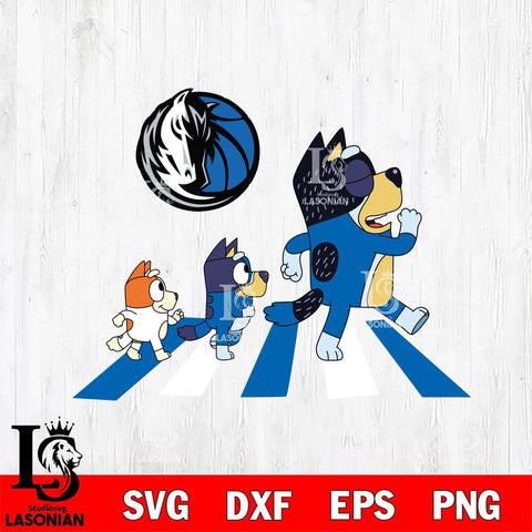 Dallas Mavericks Bluey sport 6 Svg Eps Dxf Png File, Digital Download, Instant Download