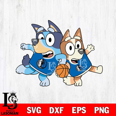 Dallas Mavericks Bluey sport 7 Svg Eps Dxf Png File, Digital Download, Instant Download