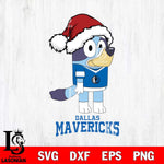 Dallas Mavericks Christmas Bluey Hat Svg , Christmas Svg , Bluey svg , Digital Download, dxf eps png pdf file