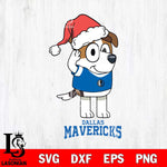 Dallas Mavericks Christmas Bluey Jack Sport Svg , Christmas Svg , Bluey svg , Digital Download, dxf eps png pdf file