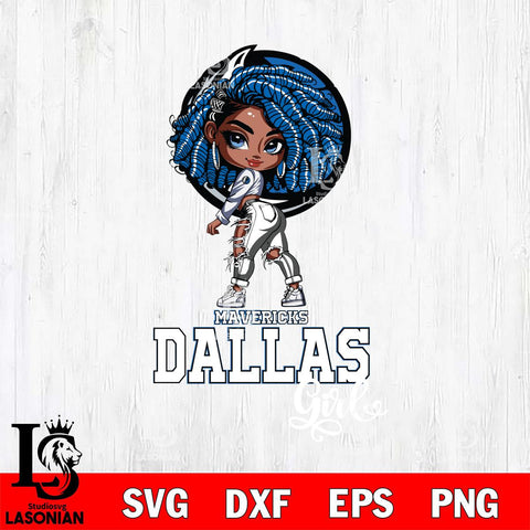 Dallas Mavericks Fan Girl Svg Eps Dxf Png File, Digital Download, Instant Download