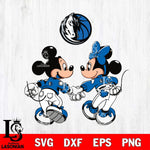 Dallas Mavericks Fan Minnie And Mickey Love Svg Eps Dxf Png File, Digital Download, Instant Download