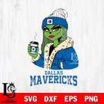 Dallas Mavericks Girls Grinch Bougie Svg Eps Dxf Png File, Digital Download, Instant Download