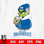 Dallas Mavericks Grinch Bougie Christmas Cut Files Cricut, Svg Dxf Eps Png file , Silhouette