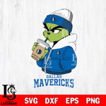 Dallas Mavericks Grinch Bougie Sport Svg Eps Dxf Png File, Digital Download, Instant Download