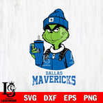 Dallas Mavericks Grinch Football Christmas Cut Files Cricut, Svg Dxf Eps Png file , Silhouette